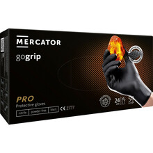 Nitriilkindad Mercator Medical GoGrip Black, XXL suurus, 50 tk