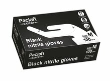 Ühekordsed nitriilkindad Paclan, must, M, 100 tk