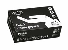 Ühekordsed nitriilkindad Paclan, must, L, 100 tk