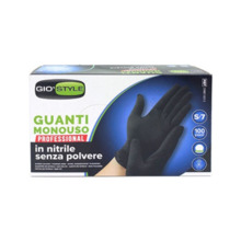 Nitrilkummikindad ühekordsed GIO`STYLE, mustad, S suurus, 100 tk