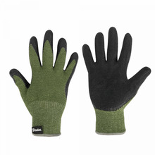 Töökindad Bradas Termo Grip, polüester/lateks, suurus 11, must/roheline, 6 tk