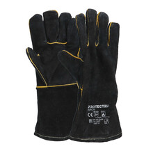 Töökindad Protect2u Black, keevitaja, nahk, 36 cm, must