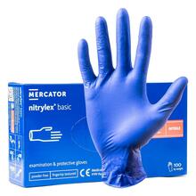 Kaitsekindad nitriilist Mercator Medical Nitrylex Basic, sinine, L suurus, 100 tk