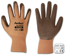 Töökindad Bradas Perfect Grip, pruun, suurus 10, 6 tk
