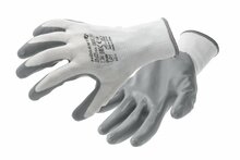Töökindad Hogert HT5K755, suurus 9, valge/helehall (12 paari/pakk)