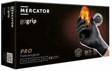 Nitriilkindad Mercator GoGrip, mustad, suurus M, 50 tk