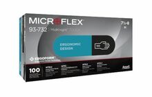 Ühekordsed nitriilkindad Ansell MICROFLEX Midknight Touch 93-732, suurus S, mustad, 100 tk