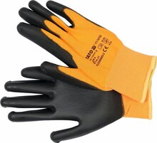 Töökindad Yato YT-74752, polüester, polüuretaankattega, suurus 9