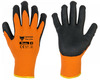 Töökindad Bradas Winter Fox Lite, puuvill/lateks, must/oranž, suurus 9, 6 tk