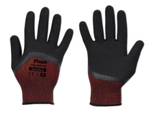 Töökindad Bradas Flash Grip, suurus 8, must/punane, 6 tk