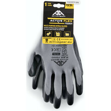 Töökindad Active Gear Flex, nitriilkattega peopesa, XL, must/hall