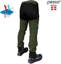 Softshell tööpüksid Pesso Nebraska, khaki/roheline C62