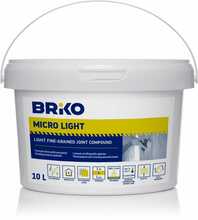 Pahtel Briko Micro Light, kerge peeneteraline, 10 L, valge