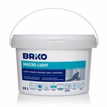 Pahtel Briko Macro Light, kerge jämedateraline, 10 L, valge