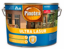 Puidu immutusvahend Pinotex Ultra Lasur, 10 L, kollane/varsakabi, läikiv