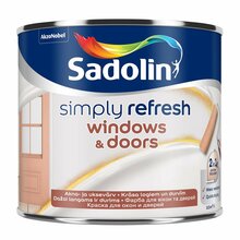 Aknu ja uste värv Sadolin Simply Refresh Doors&Windows, BW baas, valge, poolmatt, 2,5 l