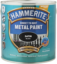 Antikorrosioonivärv Hammerite Satin Finish, 0,75 L, must