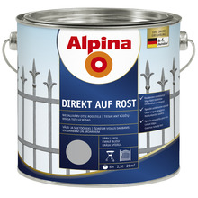 Metallivärv Alpina Direkt Auf Rost, 2,5 L, hõbedane