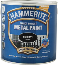 Metallivärv Hammerite Smooth Finish, must, 5 l