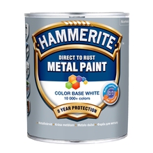 Metallivärv Hammerite Smooth Finish, 0,65 L, läikiv, valge, BC baas