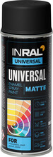 Aerosoolvärv Inral Universal, 400 ml, must matt, RAL9011