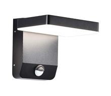 Välisseinalamp V-TAC, LED, 17W, 4000K, IP65, must, liikumisanduriga