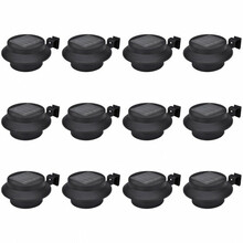 LED õuevalgustid, päikesepatareiga Mobellex, 12 tk, must