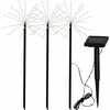 Välitingimustesse mõeldud päikeseenergia LED-lampide komplekt Star Trading Firework, must