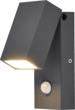 Õue seinalamp Tope Setosens, 5 W, IP65, 9.5 x 15.5 cm, antratsiit