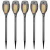 Päikeselamp Saska Garden Torch, 12 LED SMD, hall, 5 tk