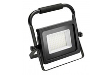 Kaasaskantav LED prožektor GTV iNEXT, 50 W, 4000 lm, 6400 K, IP65, must