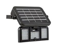 Päikesepaneeliga välisvalgusti Rabalux Lihull 77020, LED, 9,6W, 3,7V, IP44, must