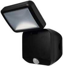 Välisseinavalgusti Osram Battery LED Spotlight Sensor, 4W, 4000K, IP54, must