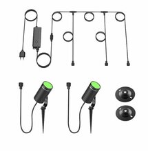 Aiavalgusti DELTACO SMART HOME, 2 valgustit, 8 W, RGB + 2700K, IP54
