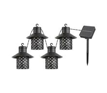Päikeselamp Rabalux Ximpu 77003, 8xLED, 0,1W, 1,2V, IP44, must, 29x31,5x11,5 cm
