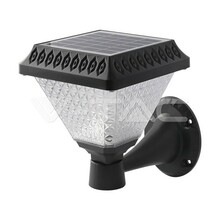 Seinalamp V-TAC, 0,8 W, must, päikesepatareiga, IP44
