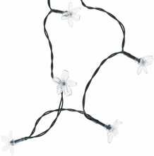 Päikesepatareiga lilledega aiavalguskett Ikonk, 7 m, 50 LED, soe valge
