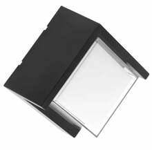 Õue seinavalgusti GTV Canti II, 12W, 1000lm, IP65, 4000K, must, 18 x 10,5 x 17,5 cm