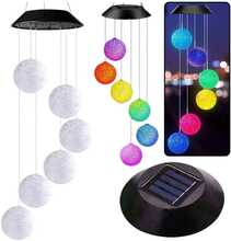 Päikesepatareiga LED aiavalgustid Lean Solar Garden Bells Balls, 70 cm, värviline