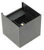 Välisseinavalgusti GTV Missouri-K, 7 W, IP54, must, 10 cm x 10 cm
