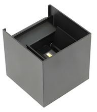 Välisseinavalgusti GTV Missouri-K, 7 W, IP54, must, 10 cm x 10 cm