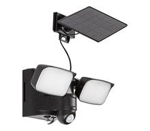 Seinalamp Rabalux Leszno 77091, 2xLED, 5W, 3,7V, IP54, must, päikesepatareiga