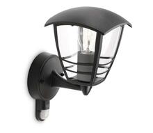 Välisseinalamp Philips Creed, 1 x 60 W, E27, must, IP44