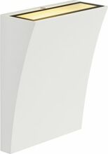 Õue seinavalgusti SLV Delwa Wide, 10 W, 3000 K, IP44, 14 x 18 cm, valge