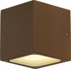 Õue seinavalgusti SLV Sitra Cube, 4.5 W, GX53, IP44, 10.8 x 11.5 cm, pruun