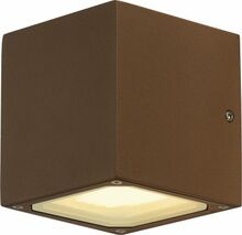Õue seinavalgusti SLV Sitra Cube, 4.5 W, GX53, IP44, 10.8 x 11.5 cm, pruun