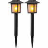 Päikesepaneeliga LED õuevalgustid Star Trading Flame, 2 tk, kõrgus 23 cm