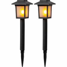 Päikesepaneeliga LED õuevalgustid Star Trading Flame, 2 tk, kõrgus 23 cm