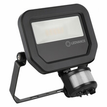 LED prožektor Ledvance Floodlight PFM, 10 W, 4000 K, must, liikumisanduriga