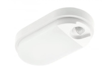 Välitingimustesse riputatav LED valgusti Gtv Tulon, 15W, 1350 lm, 4000K, liikumisanduriga, IP54, ovaalne, valge